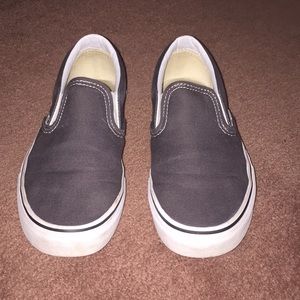 Gray slip on vans